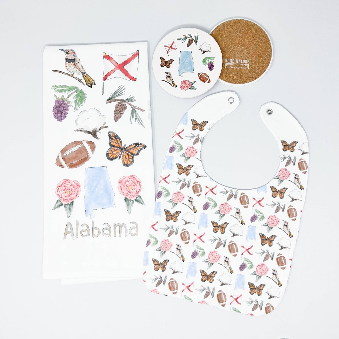 Alabama Icons Tea Towel