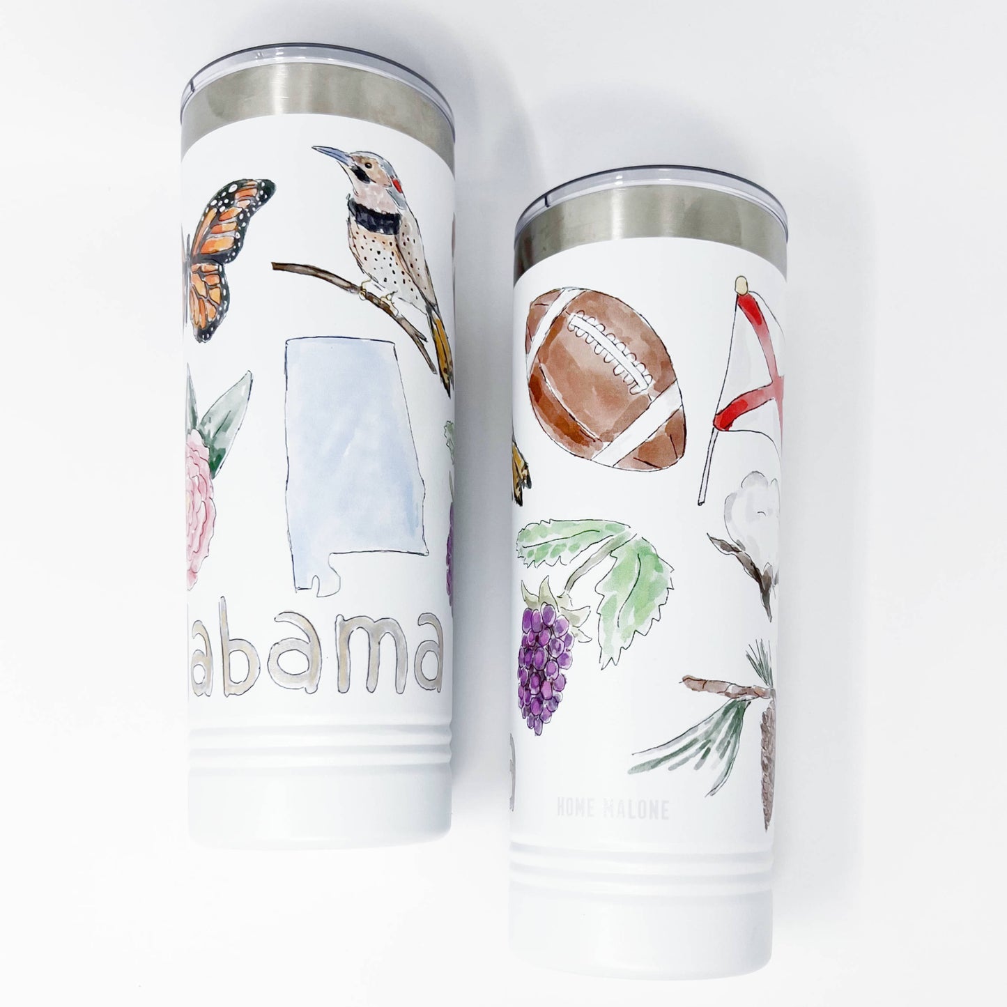 Alabama Icons Skinny Tumbler 22oz