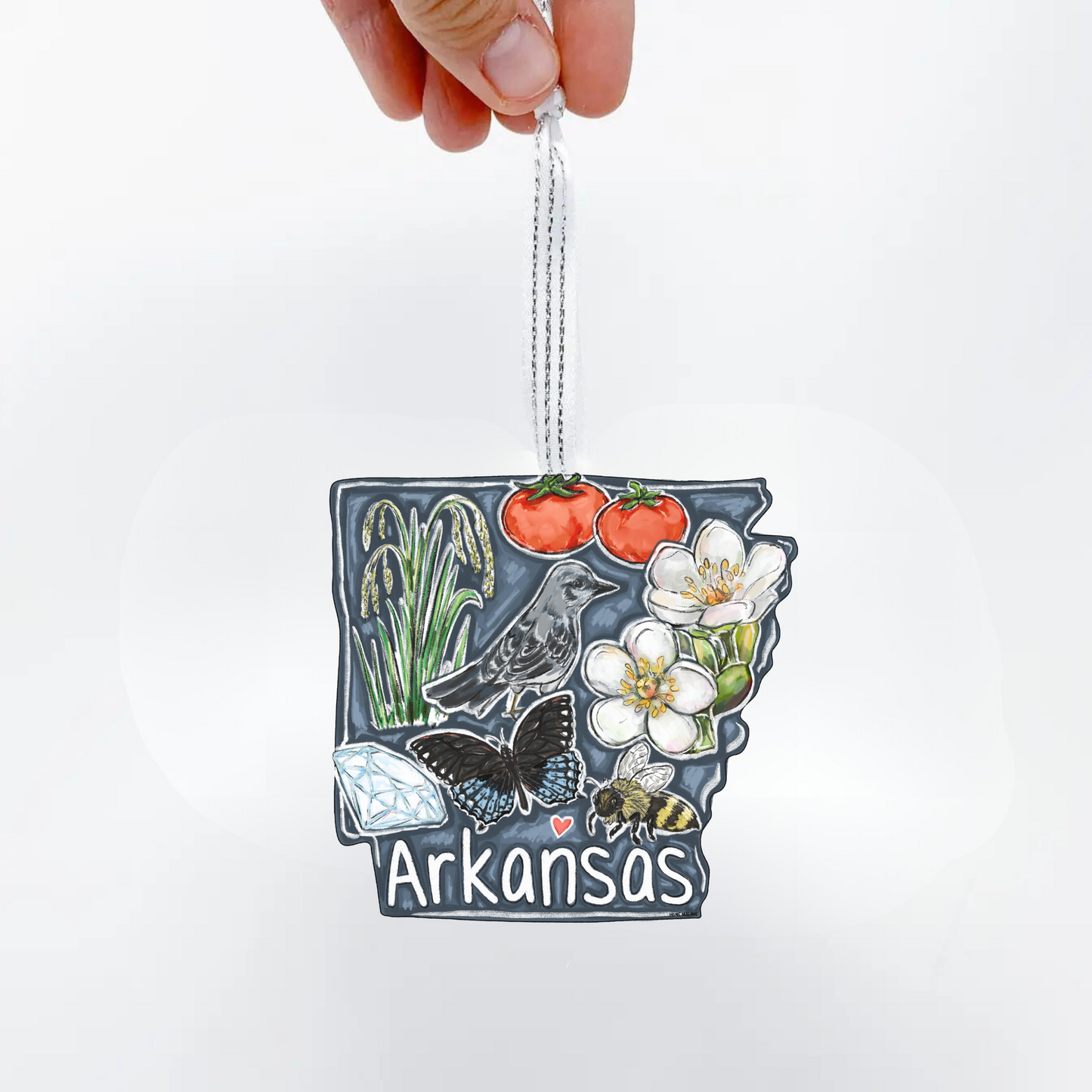 Acrylic Arkansas State Favorites Ornament
