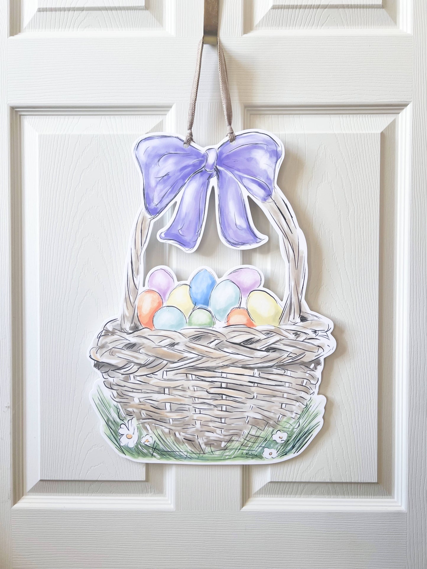 Easter Egg Basket Door Hanger