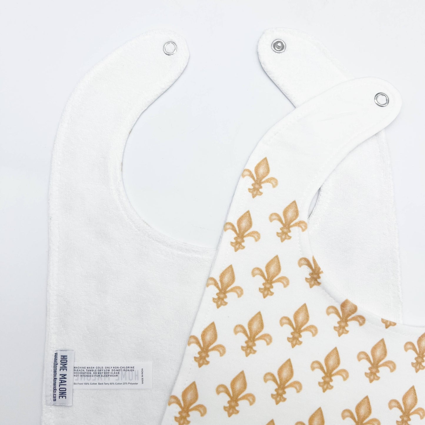 Gold Fleur De Lis Baby Bib