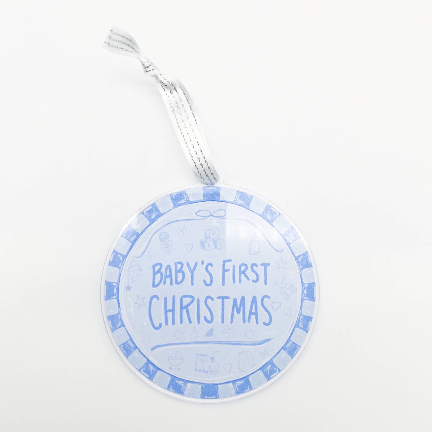 Acrylic Baby's First Christmas Blue Ornament