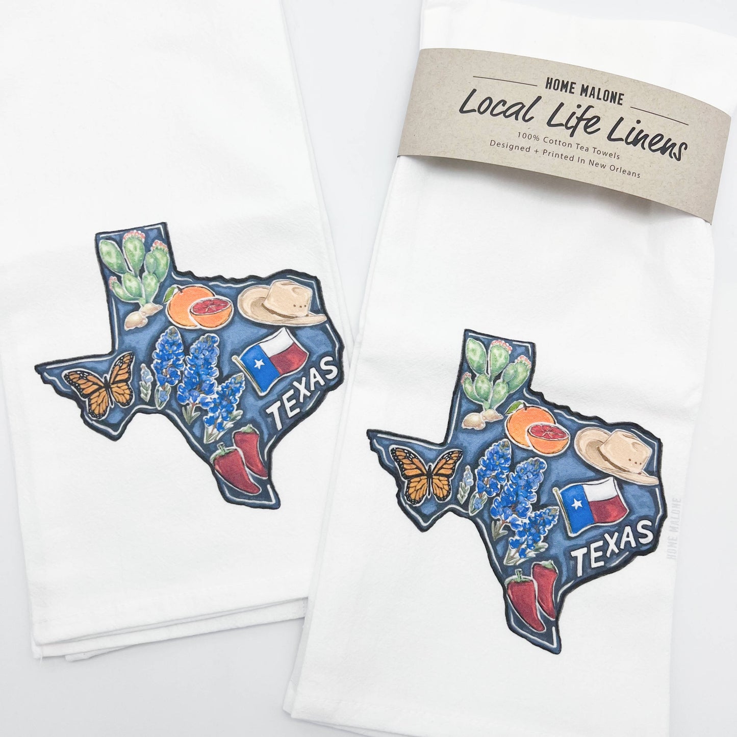 Texas State Favorites Tea Towel