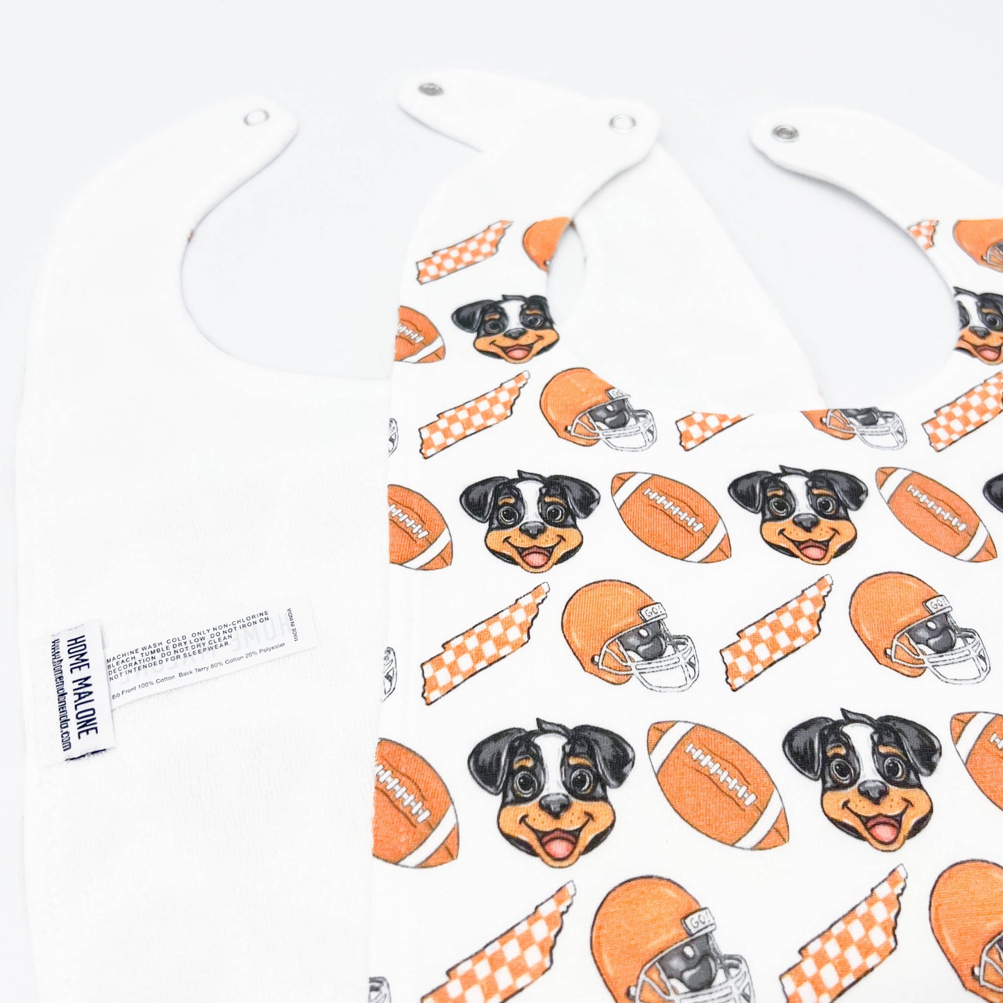 Bluetick Coonhound Football Baby Bib