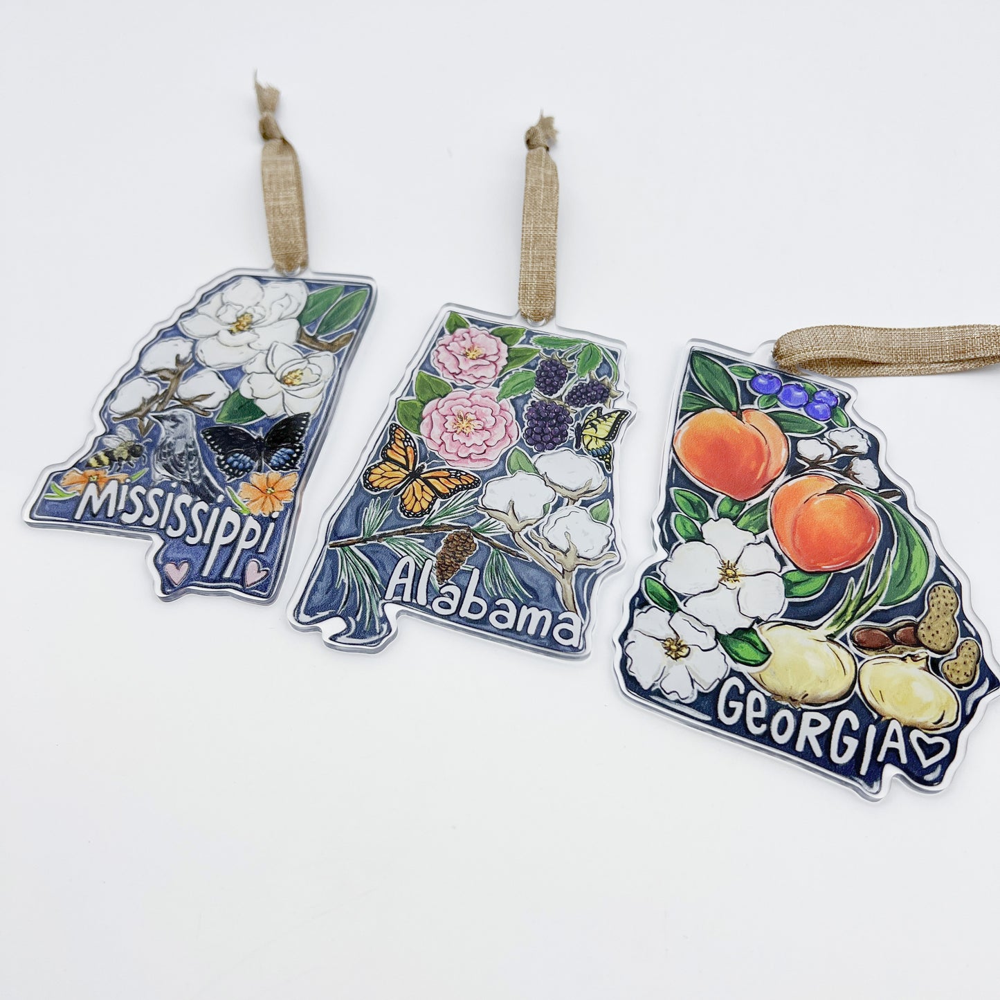 Acrylic Mississippi State Favorites Ornament