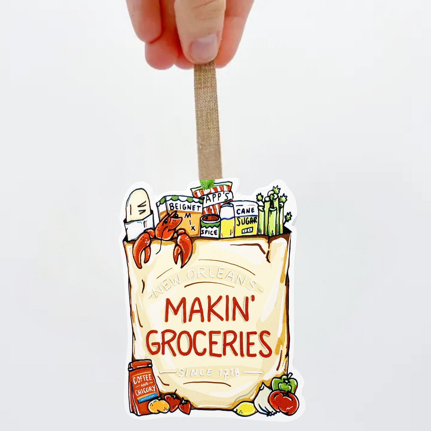 Acrylic Makin' Groceries Ornament