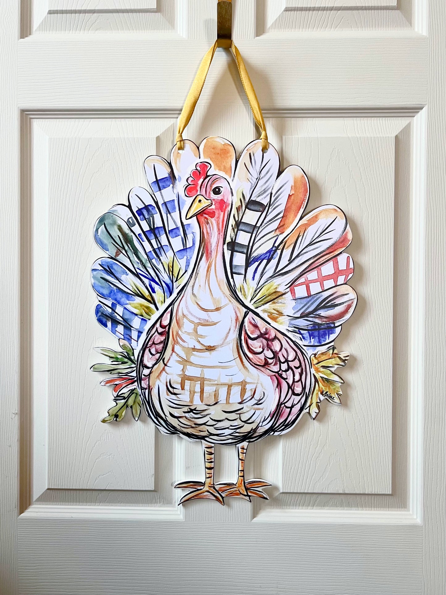 Patchwork Turkey Door Hanger