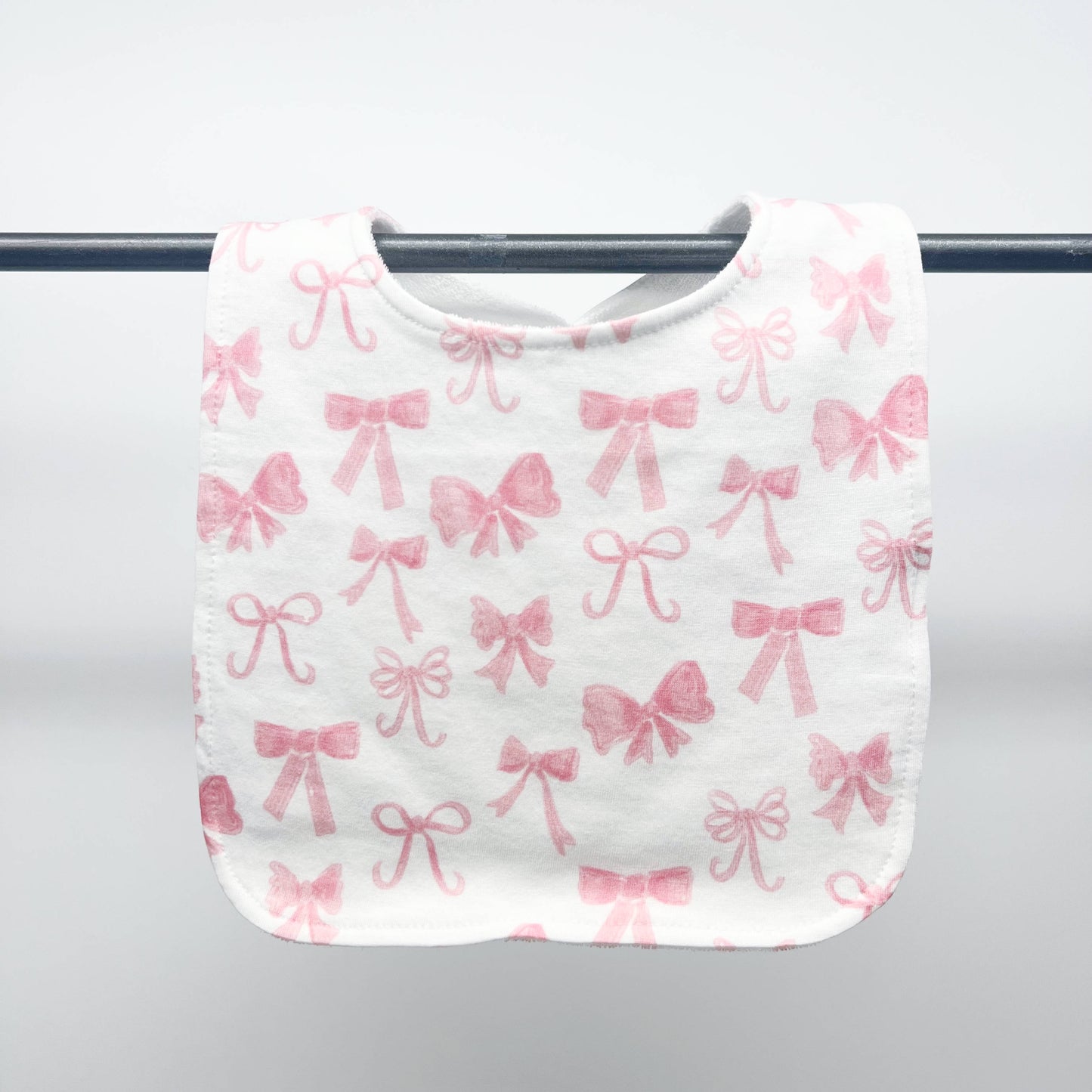 Pink Bows Baby Bib