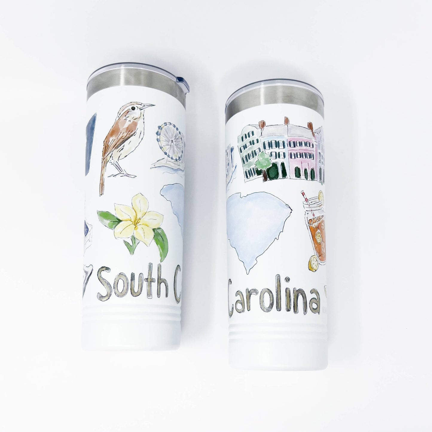 South Carolina Icons Skinny Tumbler 22oz