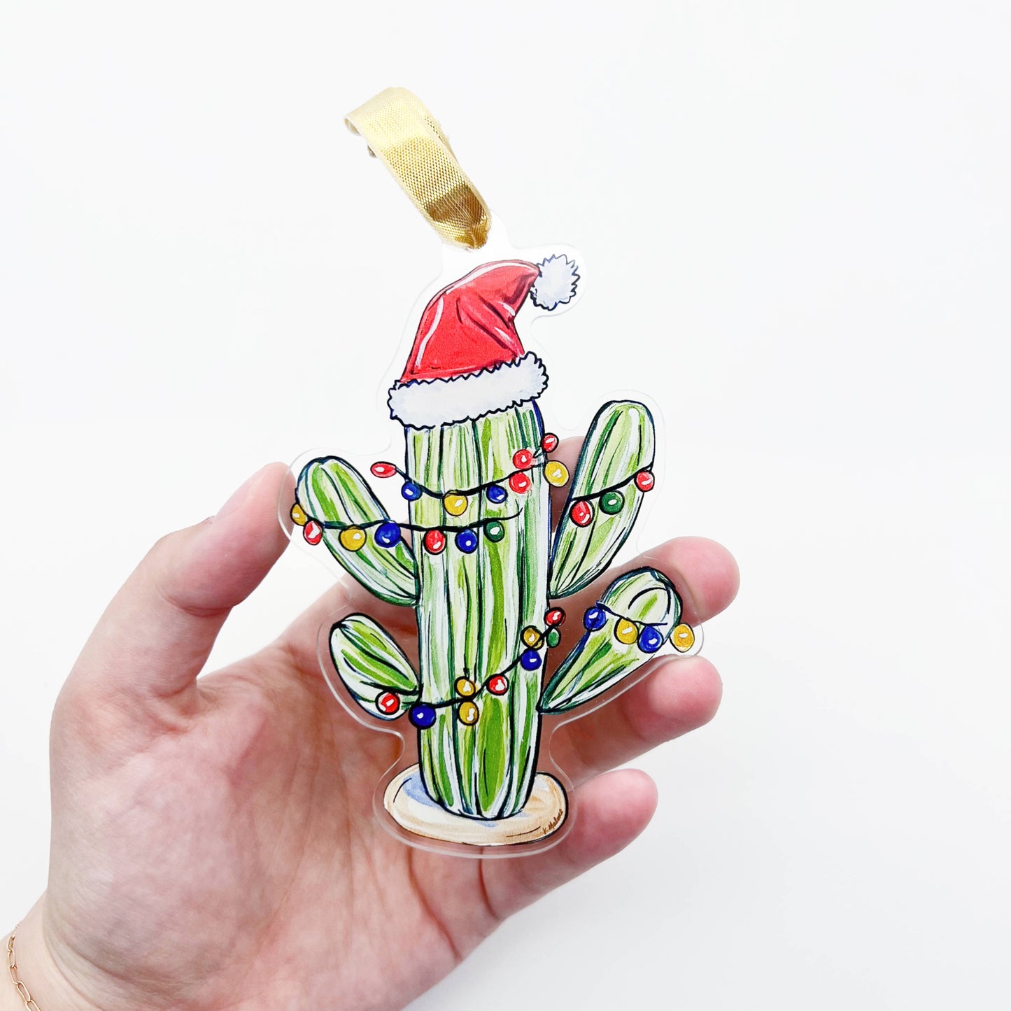 Acrylic Saguaro Christmas Ornament