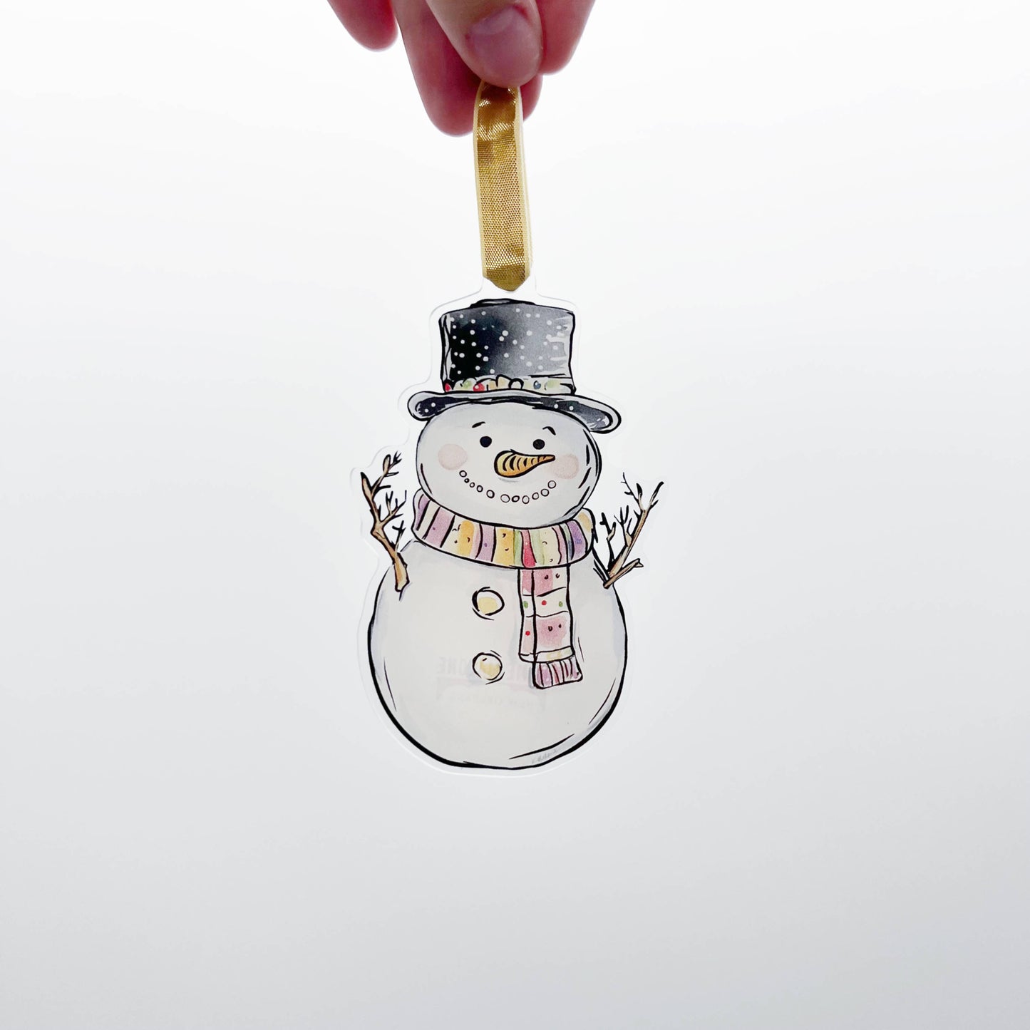 Acrylic Winter Snowman Ornament