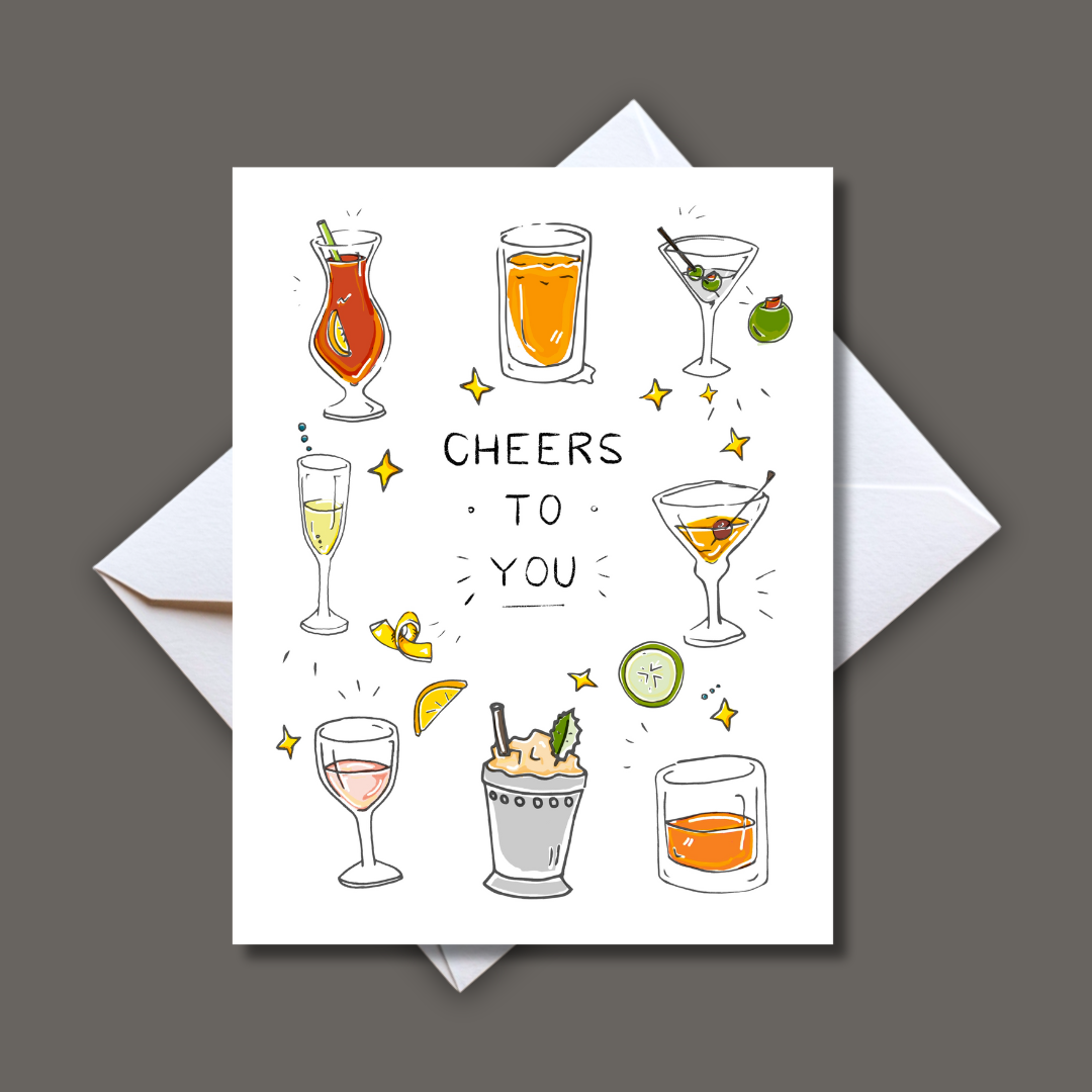 Cheers To You Cocktail Card