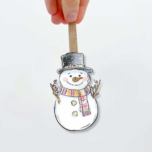 Acrylic Winter Snowman Ornament