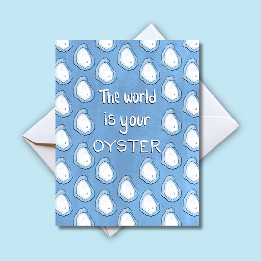 The World Is Your Oyster Card - Thinking of You Notecard