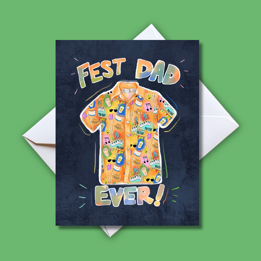 Fest Dad Ever Card - Father's Day Love You Notecard