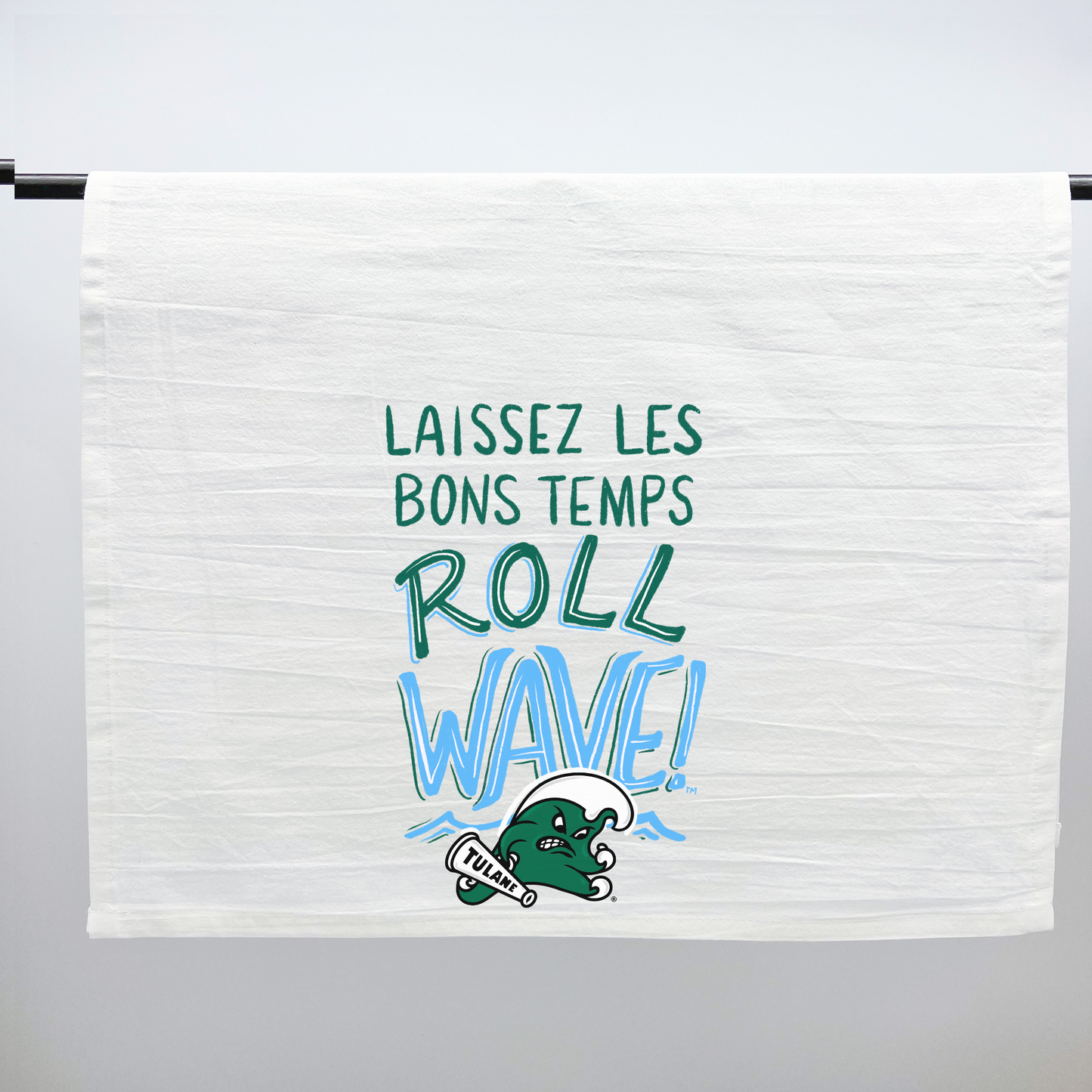 Tulane Roll Wave Tea Towel