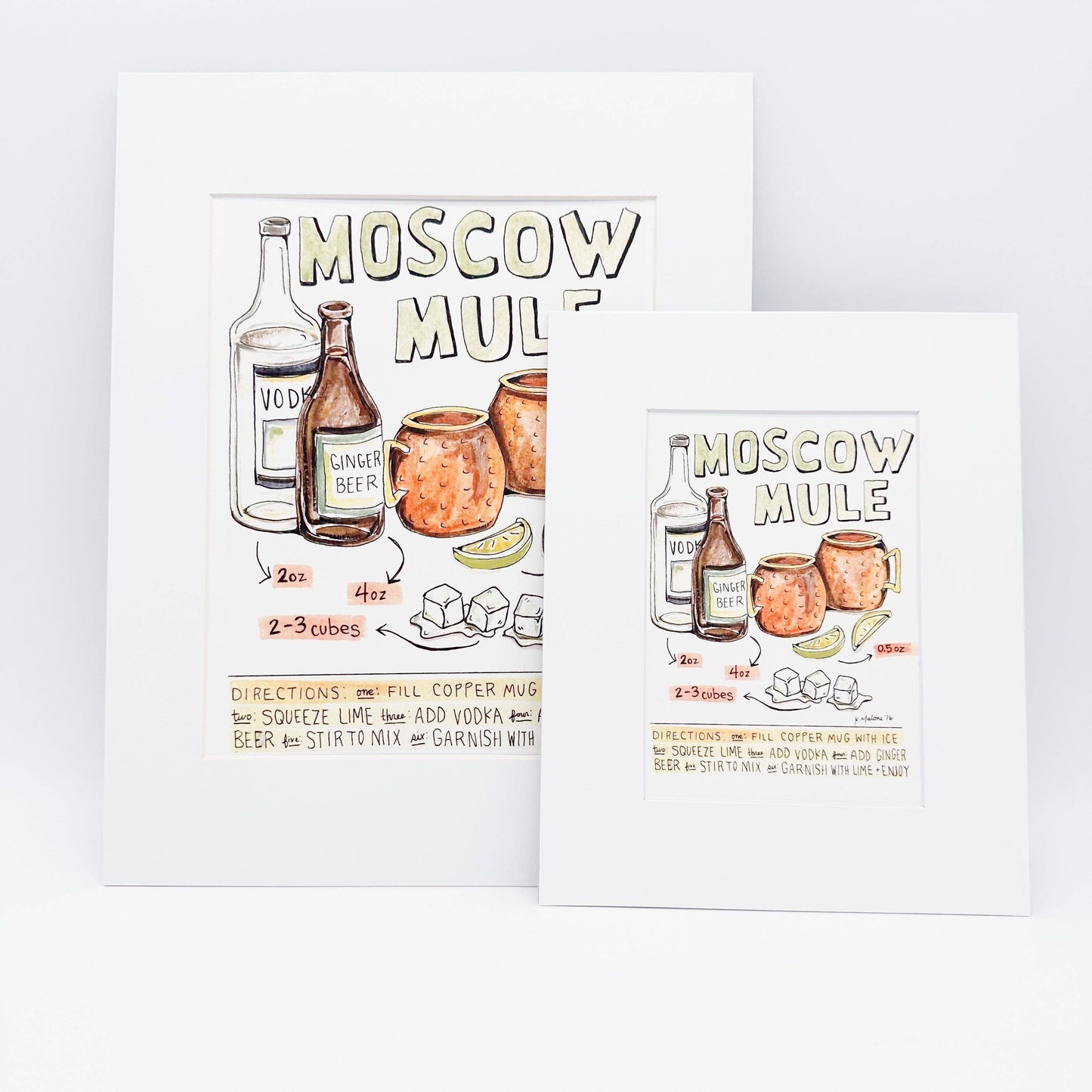 Moscow Mule Cocktail Print - New Orleans Bar Decor Drink Gift