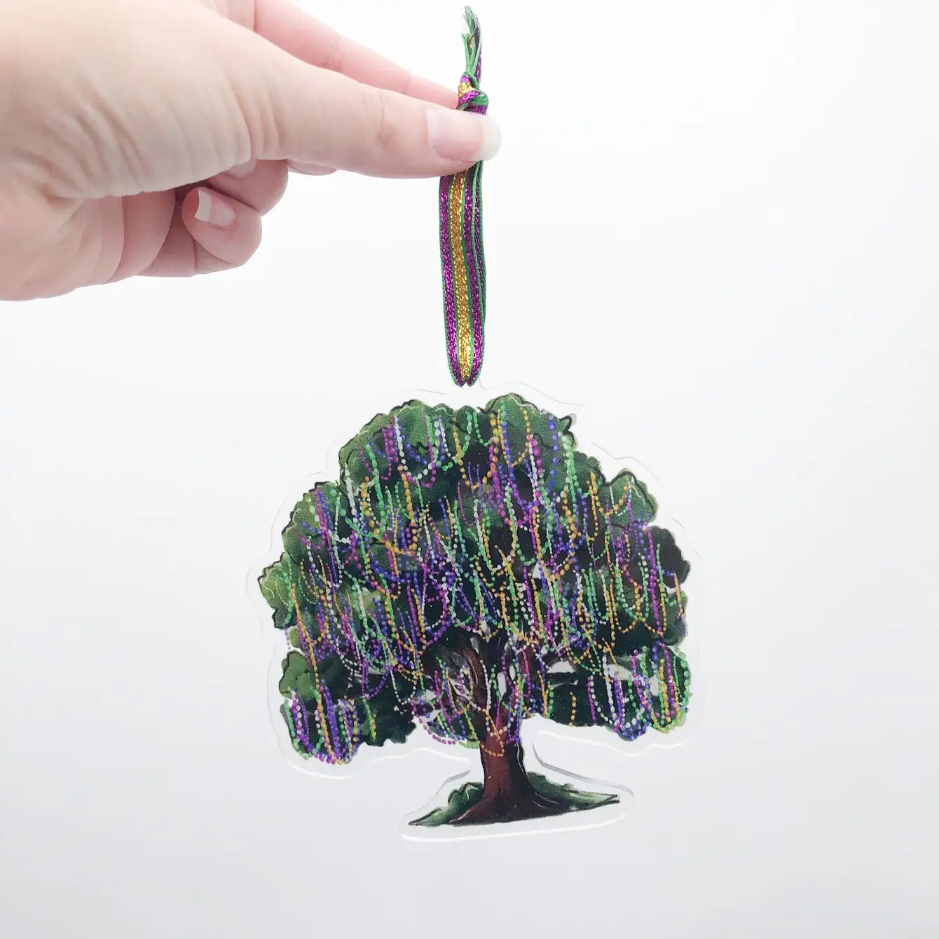 Acrylic Mardi Gras Bead Tree Ornament - Christmas Tree Decor