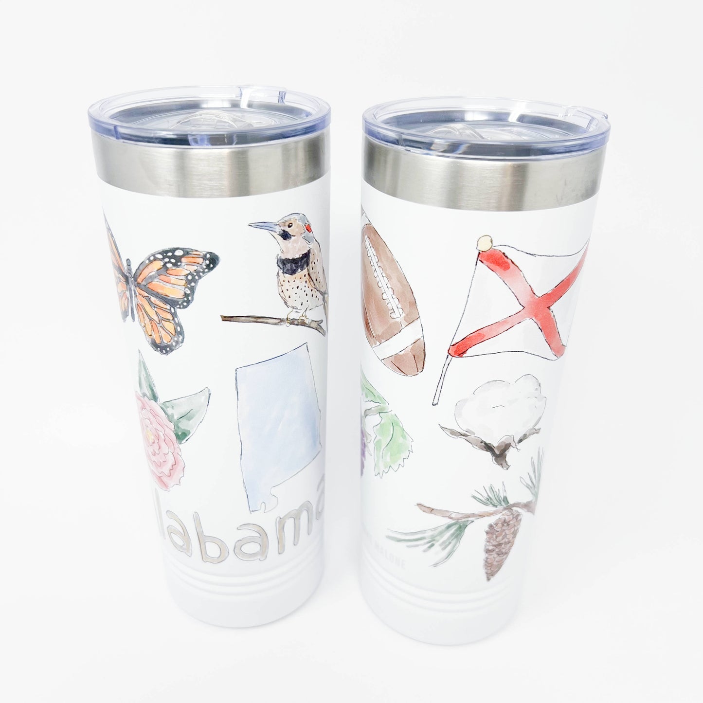 Alabama Icons Skinny Tumbler 22oz