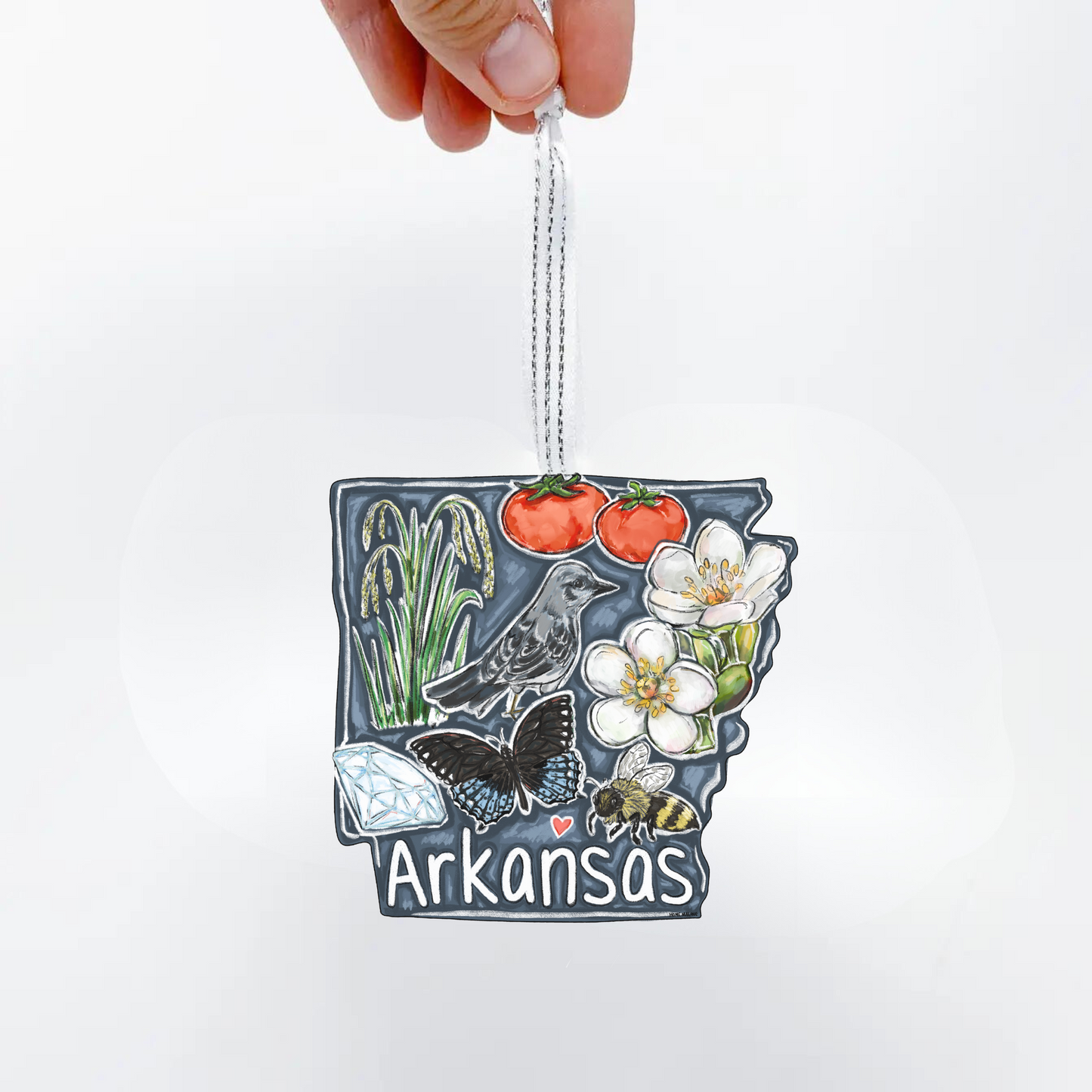 Acrylic Arkansas State Favorites Ornament-Souvenir