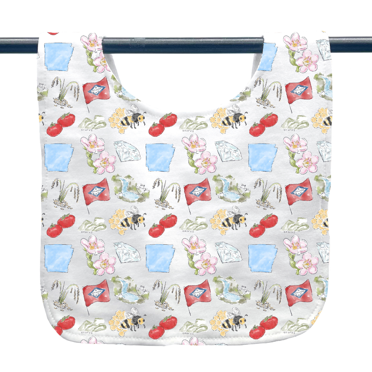 Arkansas Icons Baby Bib
