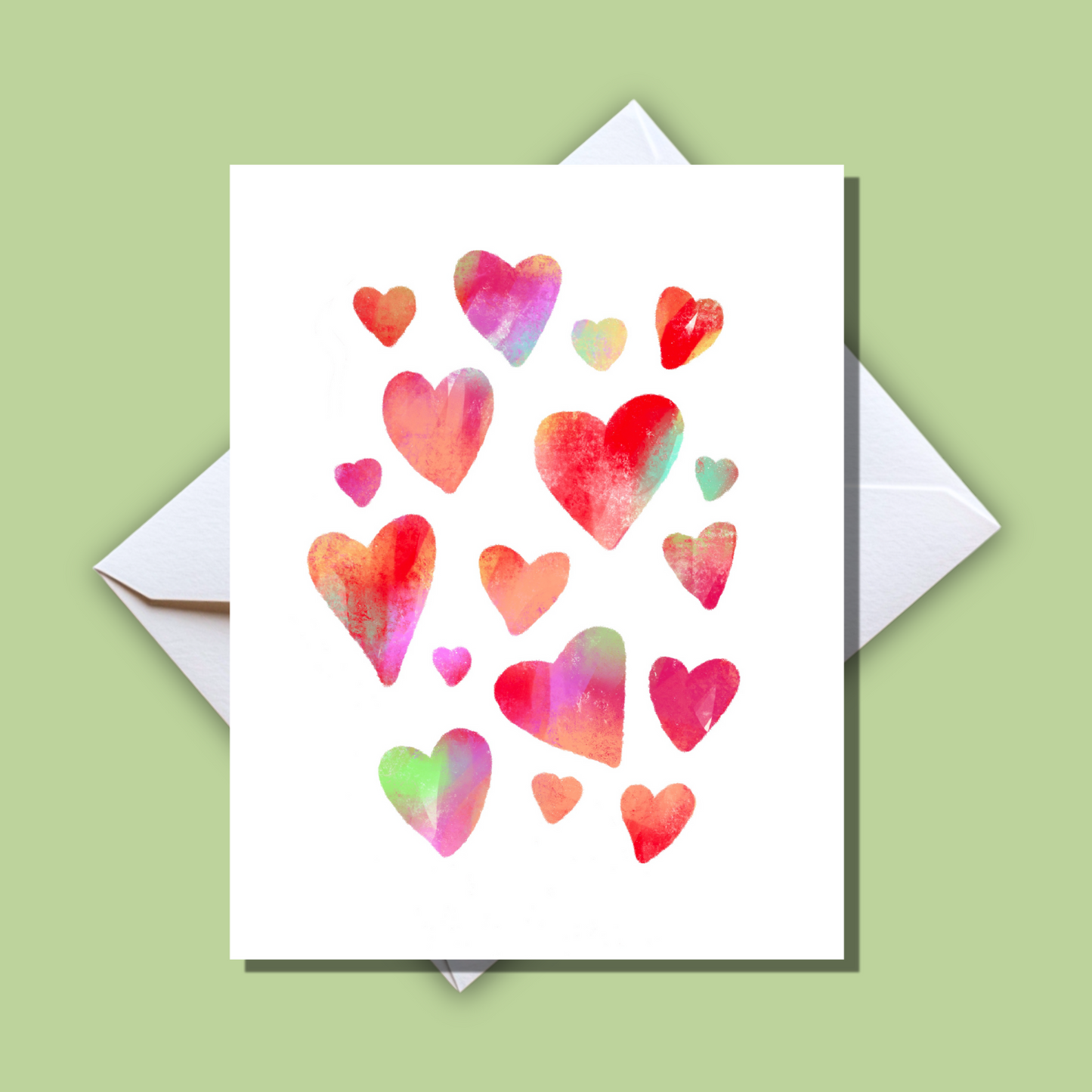 Abstract Hearts Card