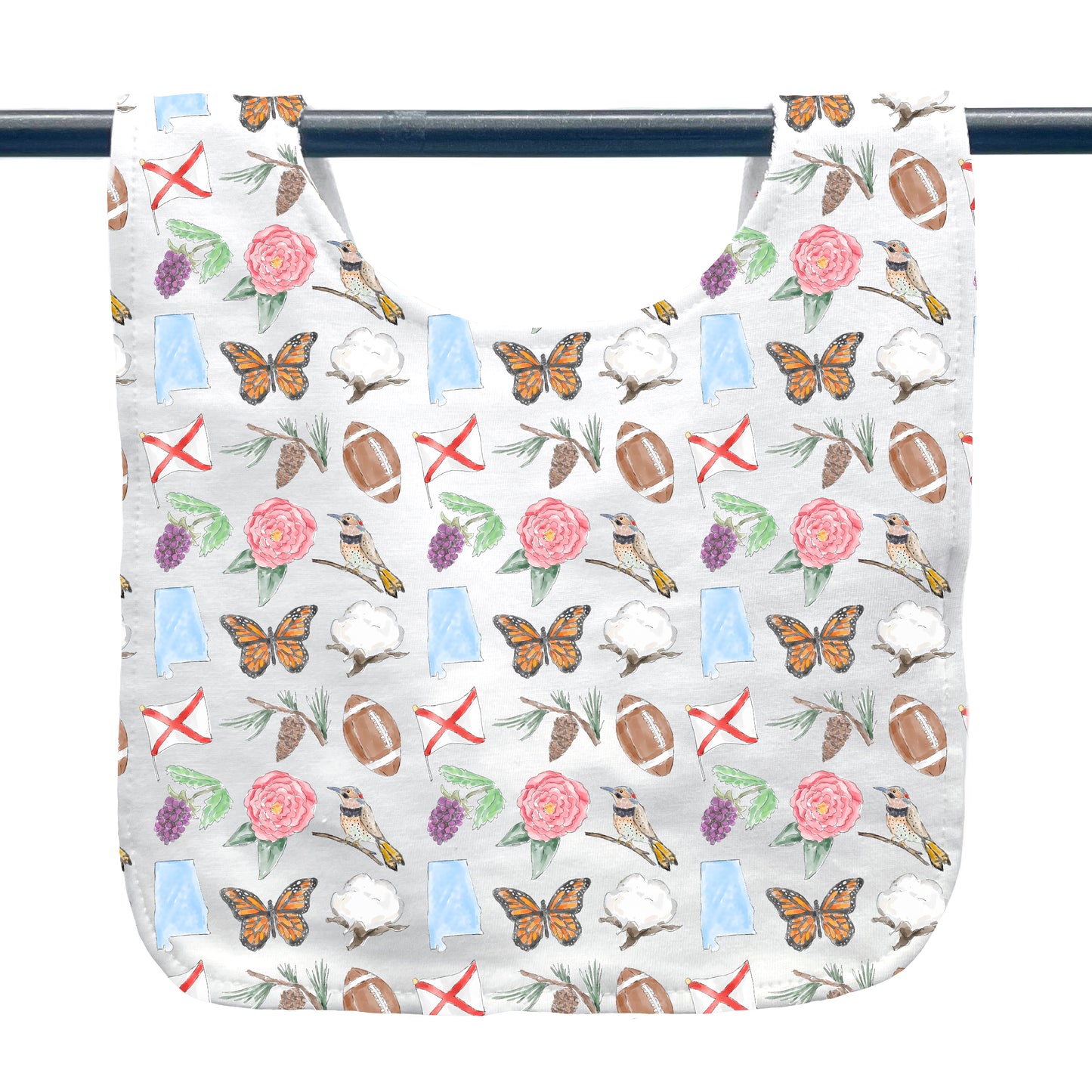 Alabama Icons Baby Bib