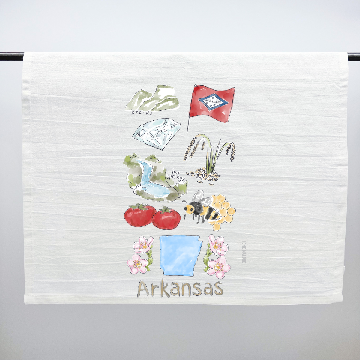 Arkansas Icons Tea Towel