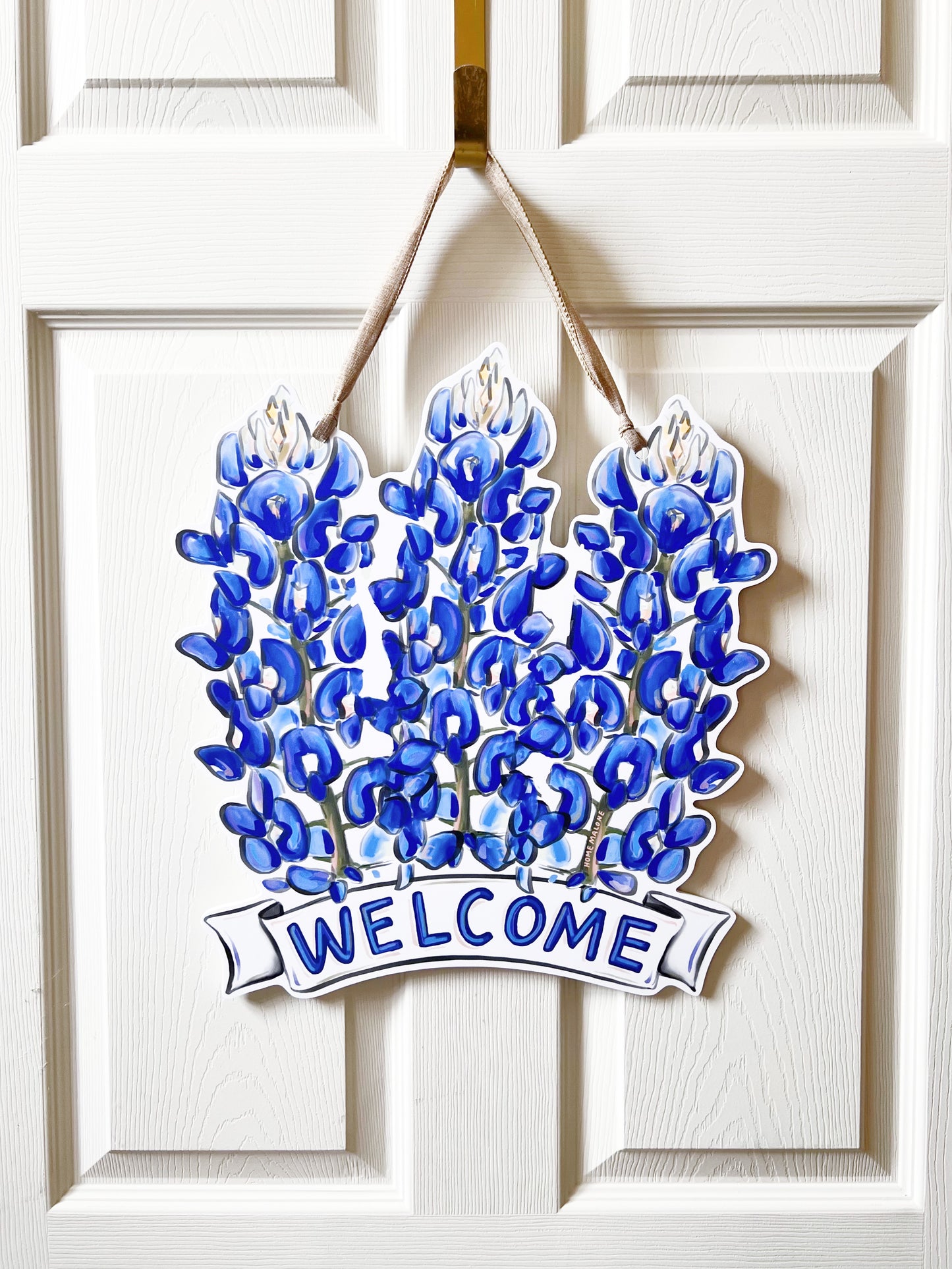 Bluebonnet Welcome Door Hanger