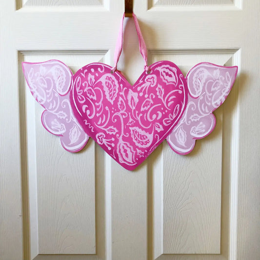 Chinoiserie Winged Heart Door Hanger