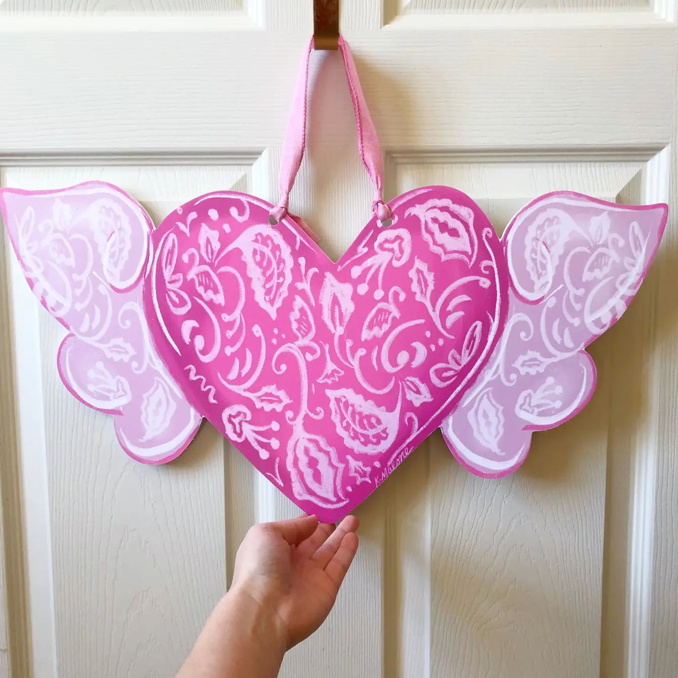 Chinoiserie Winged Heart Door Hanger