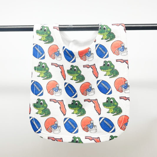 Gator Football Baby Bib-Florida Gift New Baby Arrival