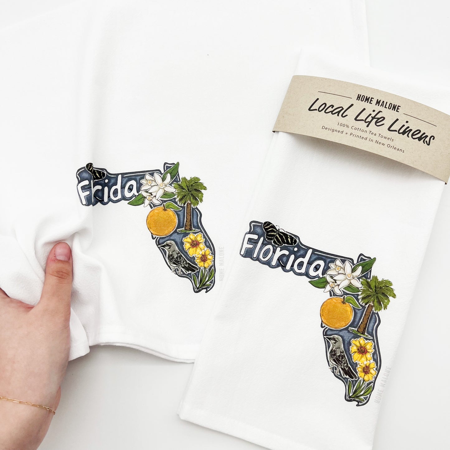 Florida State Favorites Tea Towel-Sunshine State Decor