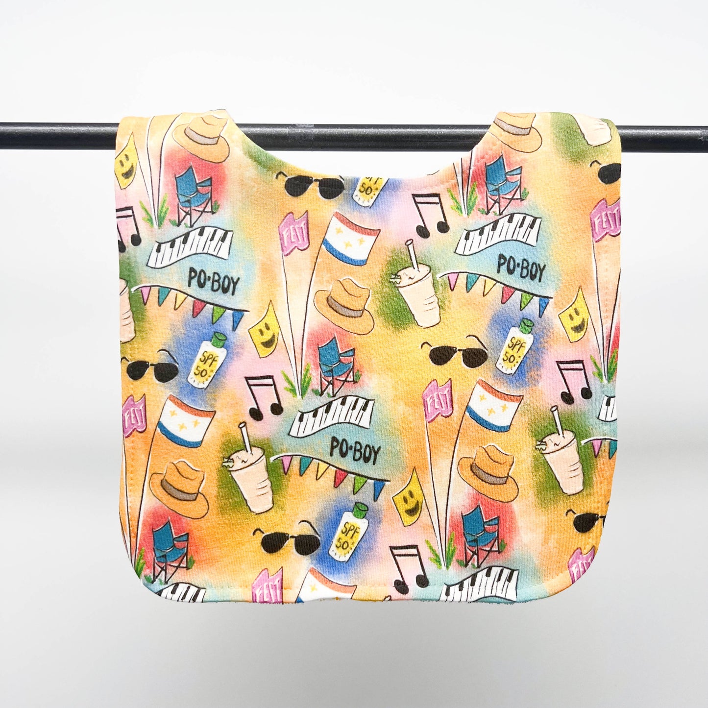 Jazz Fest Shirt Pattern Baby Bib