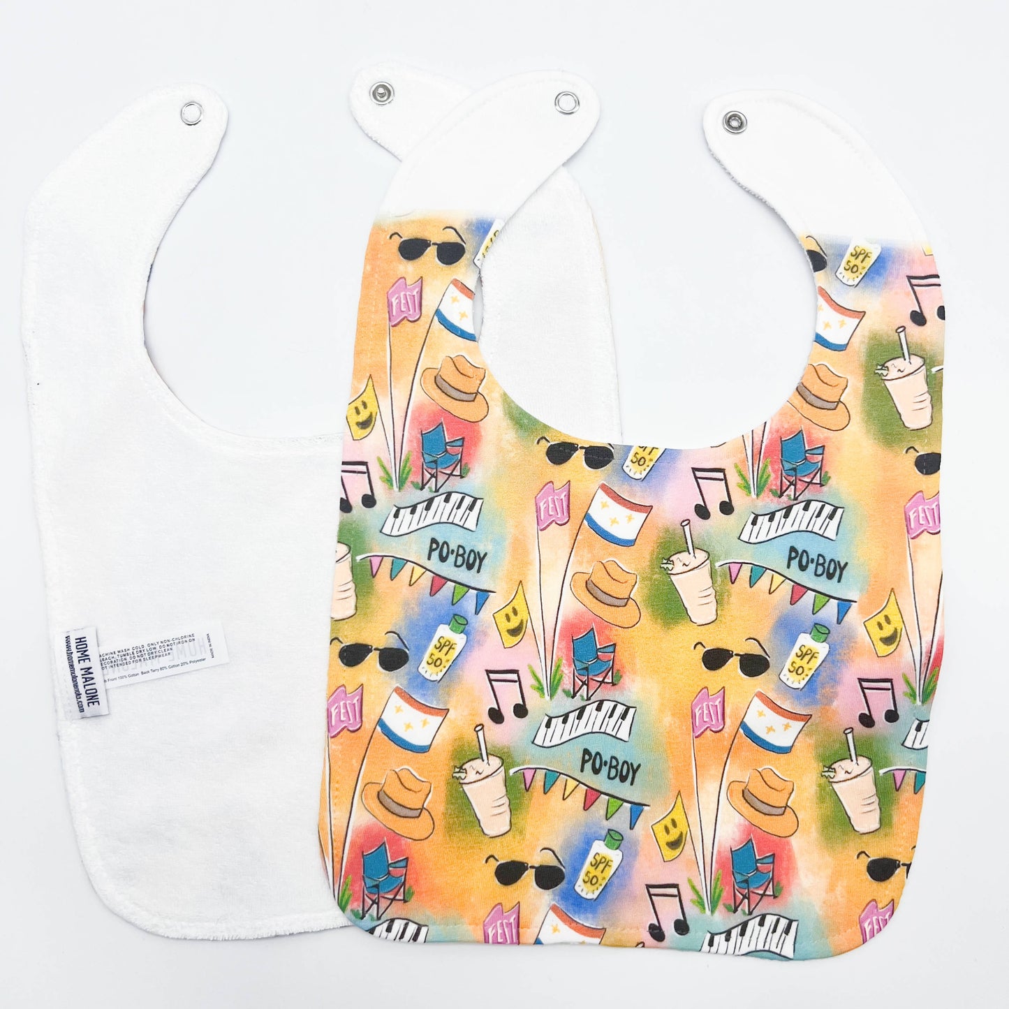 Jazz Fest Shirt Pattern Baby Bib