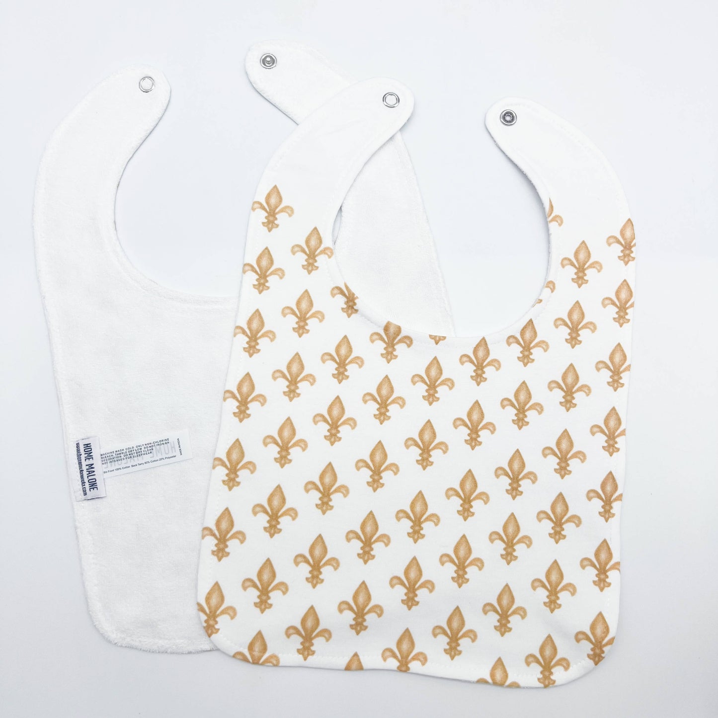 Gold Fleur De Lis Baby Bib