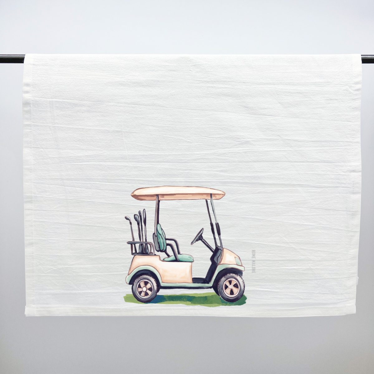 Golf Cart Tea Towel - Funny Sports Kitchen Decor