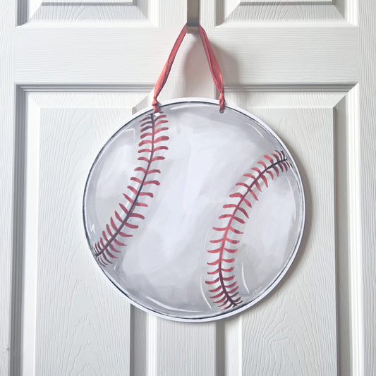 Baseball Round Door Hanger