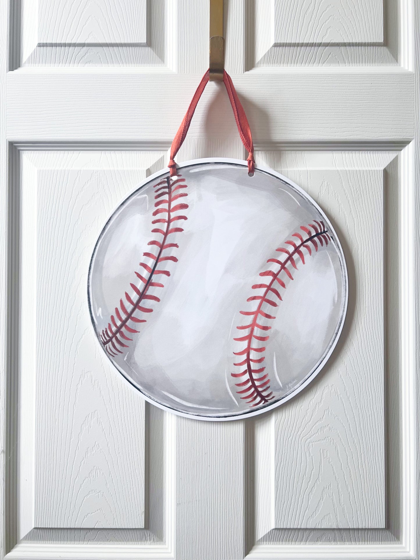 Baseball Round Door Hanger