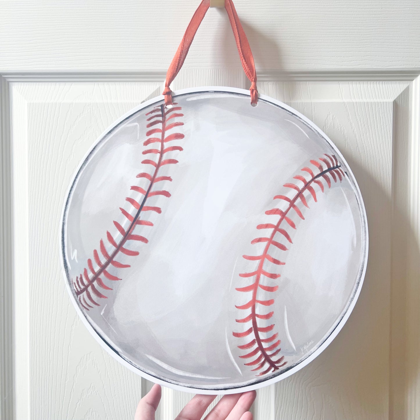 Baseball Round Door Hanger