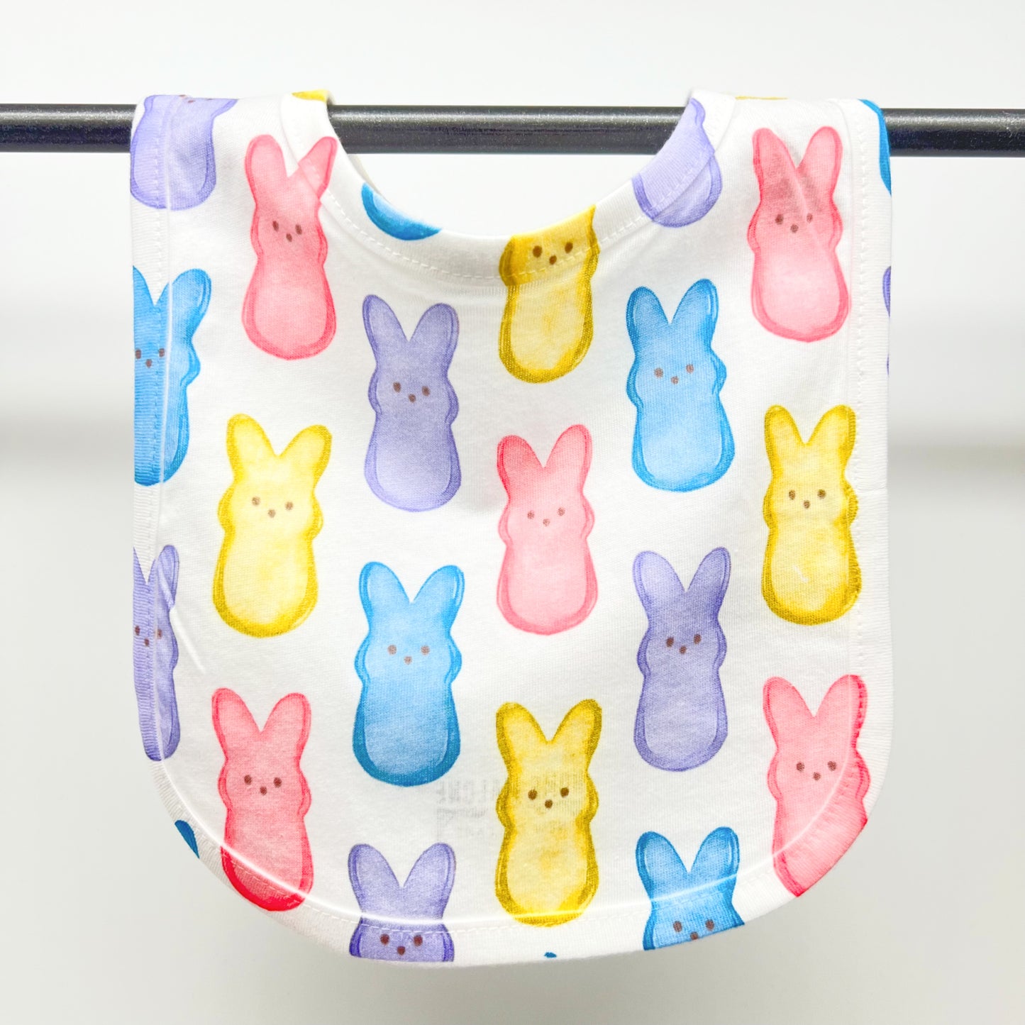 Bunny Treats Baby Bib - Cute Pastel Easter Sweets