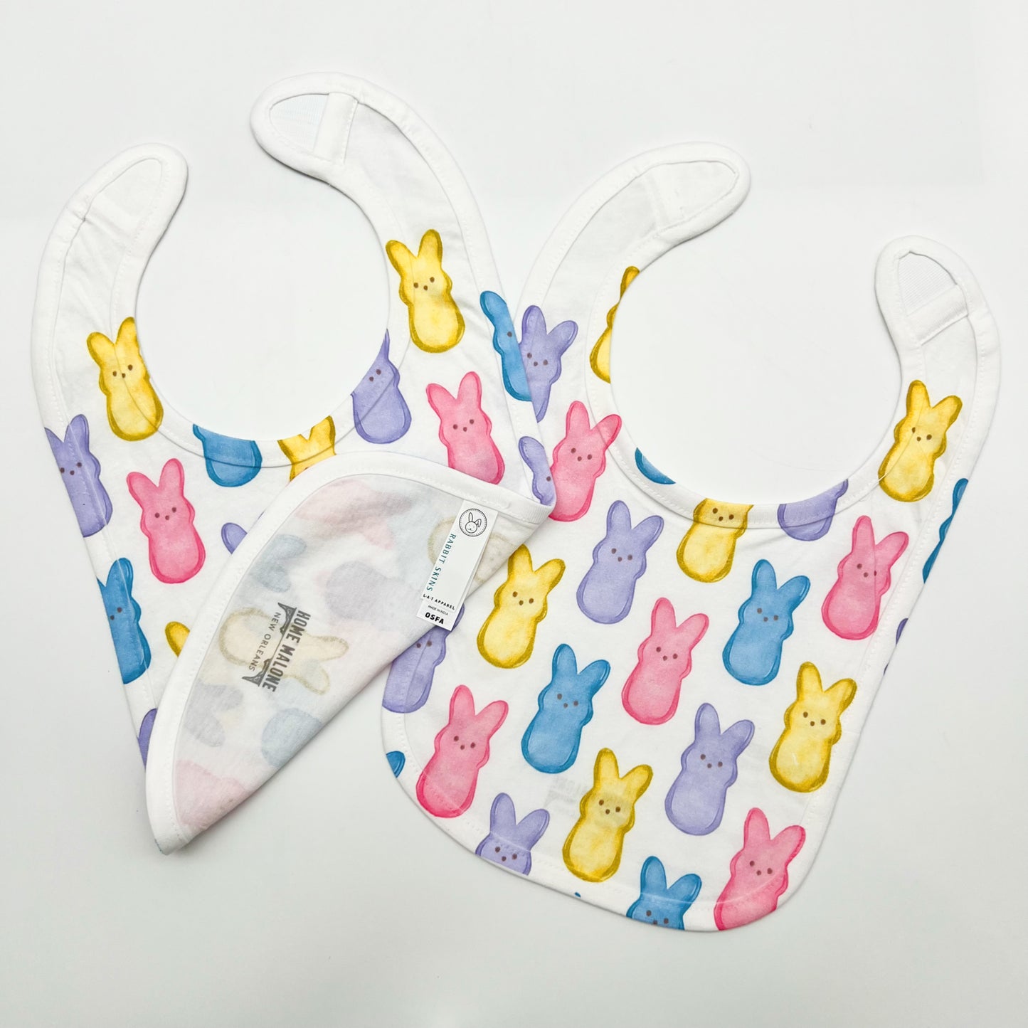 Bunny Treats Baby Bib - Cute Pastel Easter Sweets