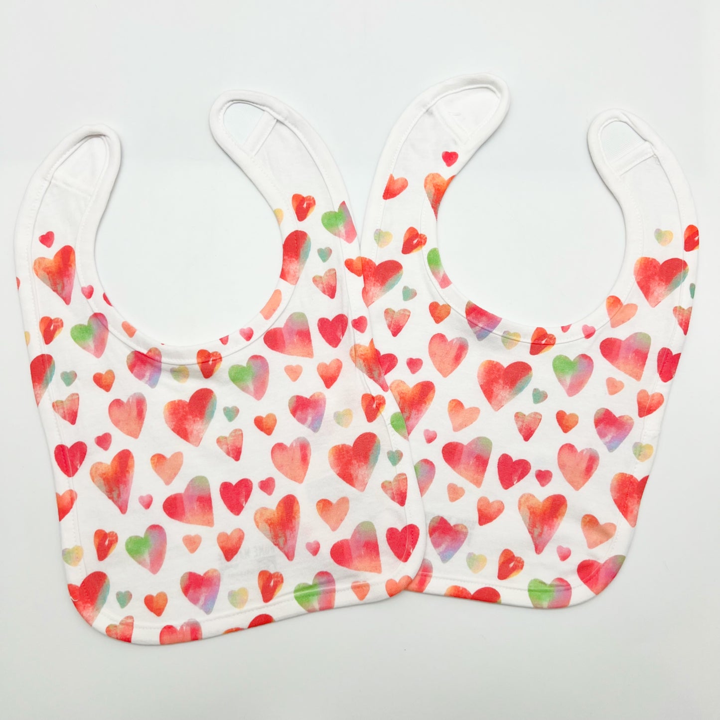 Abstract Hearts Baby Bib - Cute Pretty Valentine's Gift