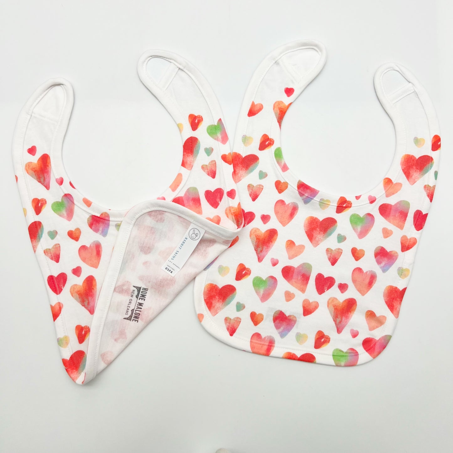 Abstract Hearts Baby Bib - Cute Pretty Valentine's Gift