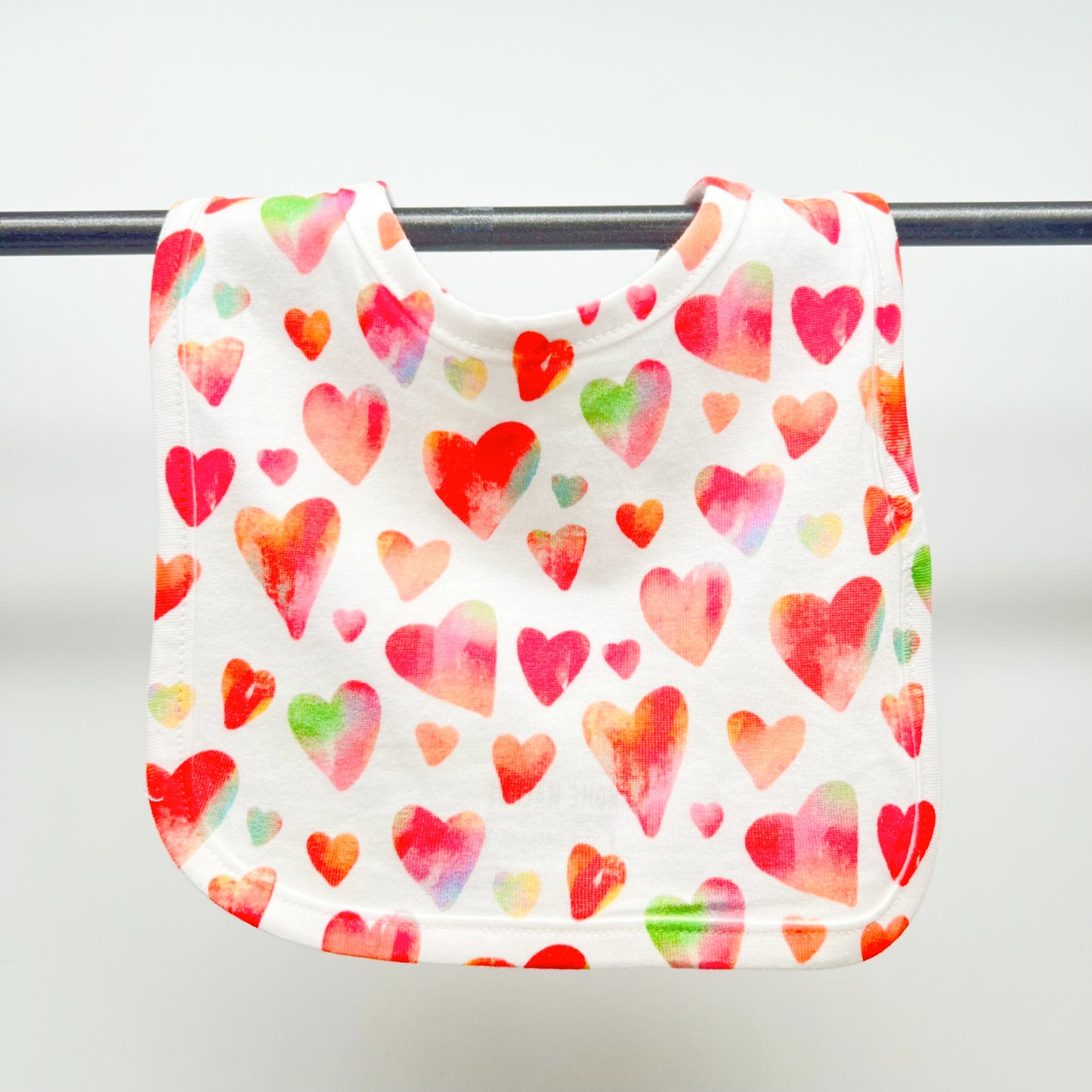 Abstract Hearts Baby Bib - Cute Pretty Valentine's Gift