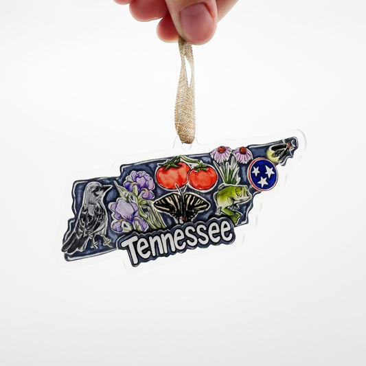 Acrylic Tennessee State Favorites Ornament-Volunteer State