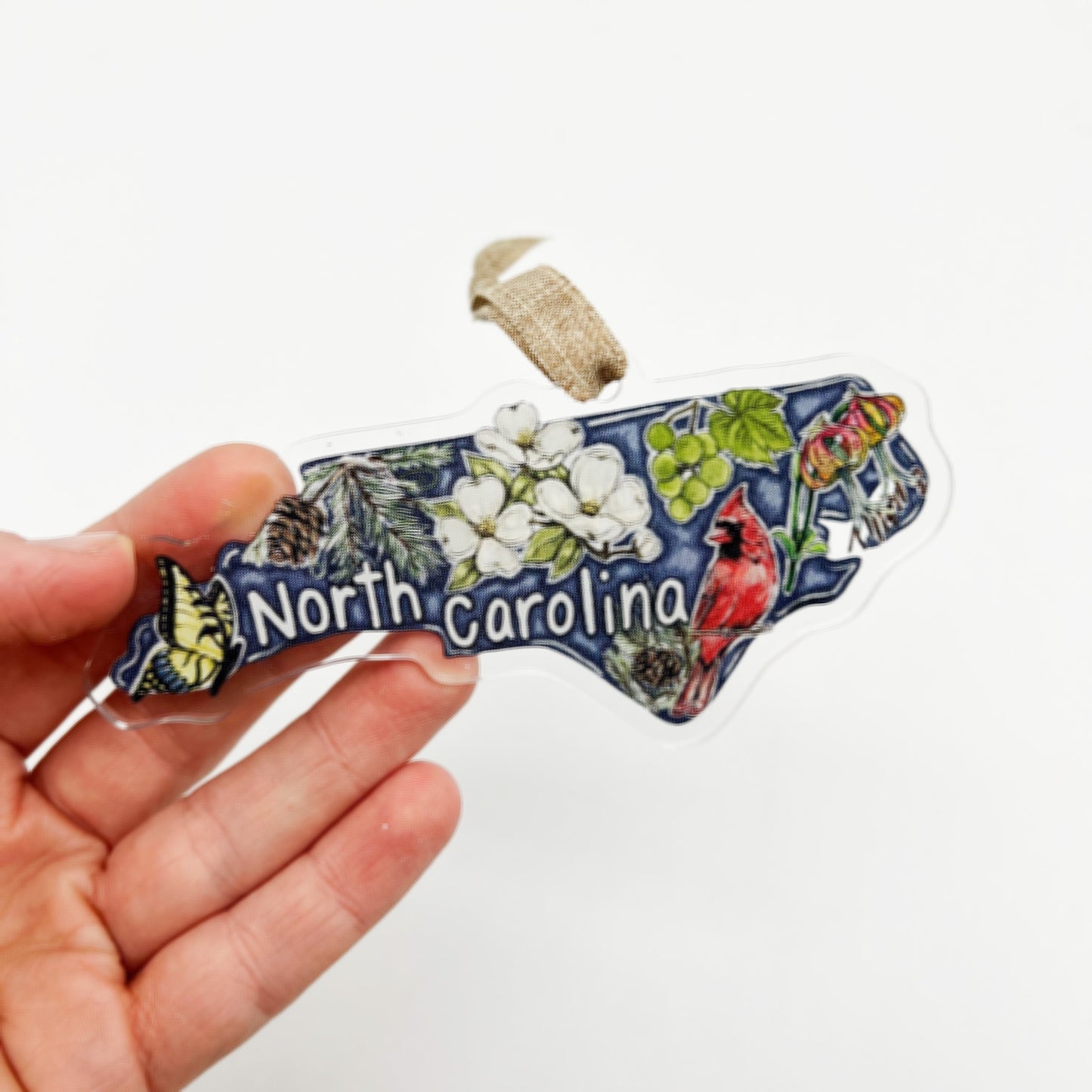 Acrylic North Carolina State Favorites Ornament-Tar Heel