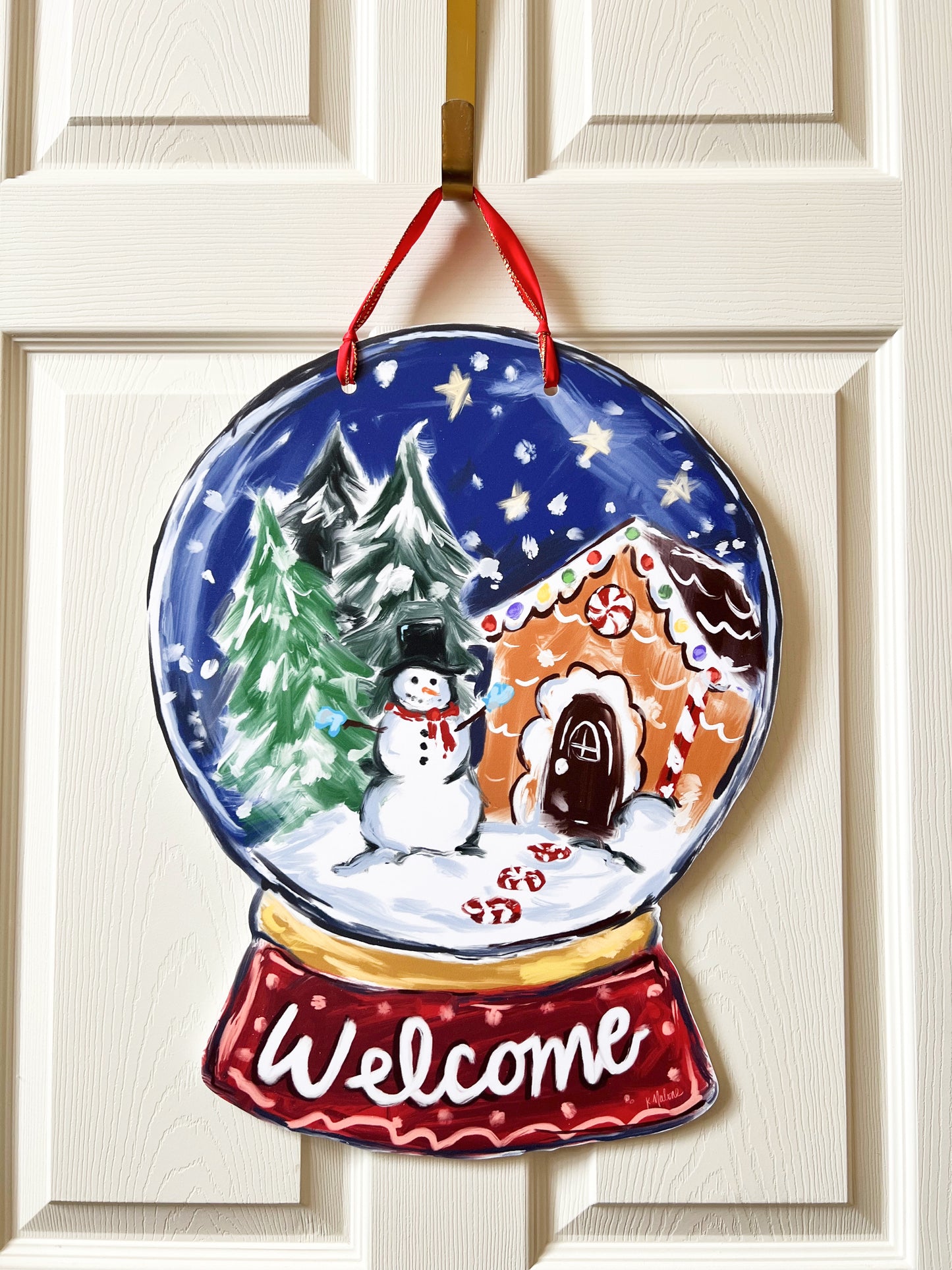 Winter Snowglobe Door Hanger