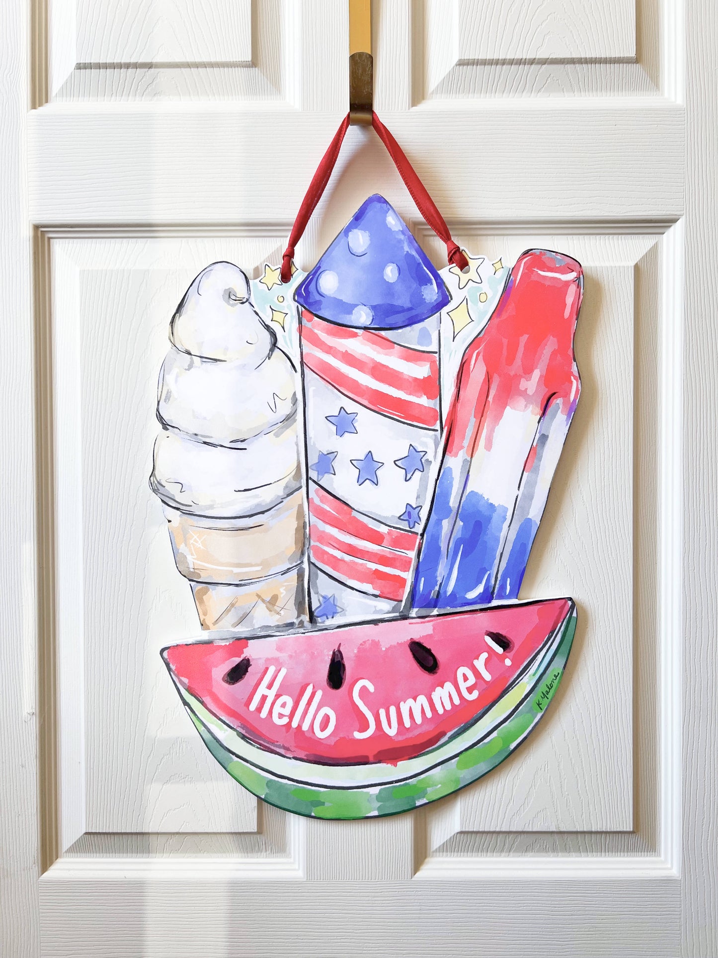 Hello Summer Treats Door Hanger