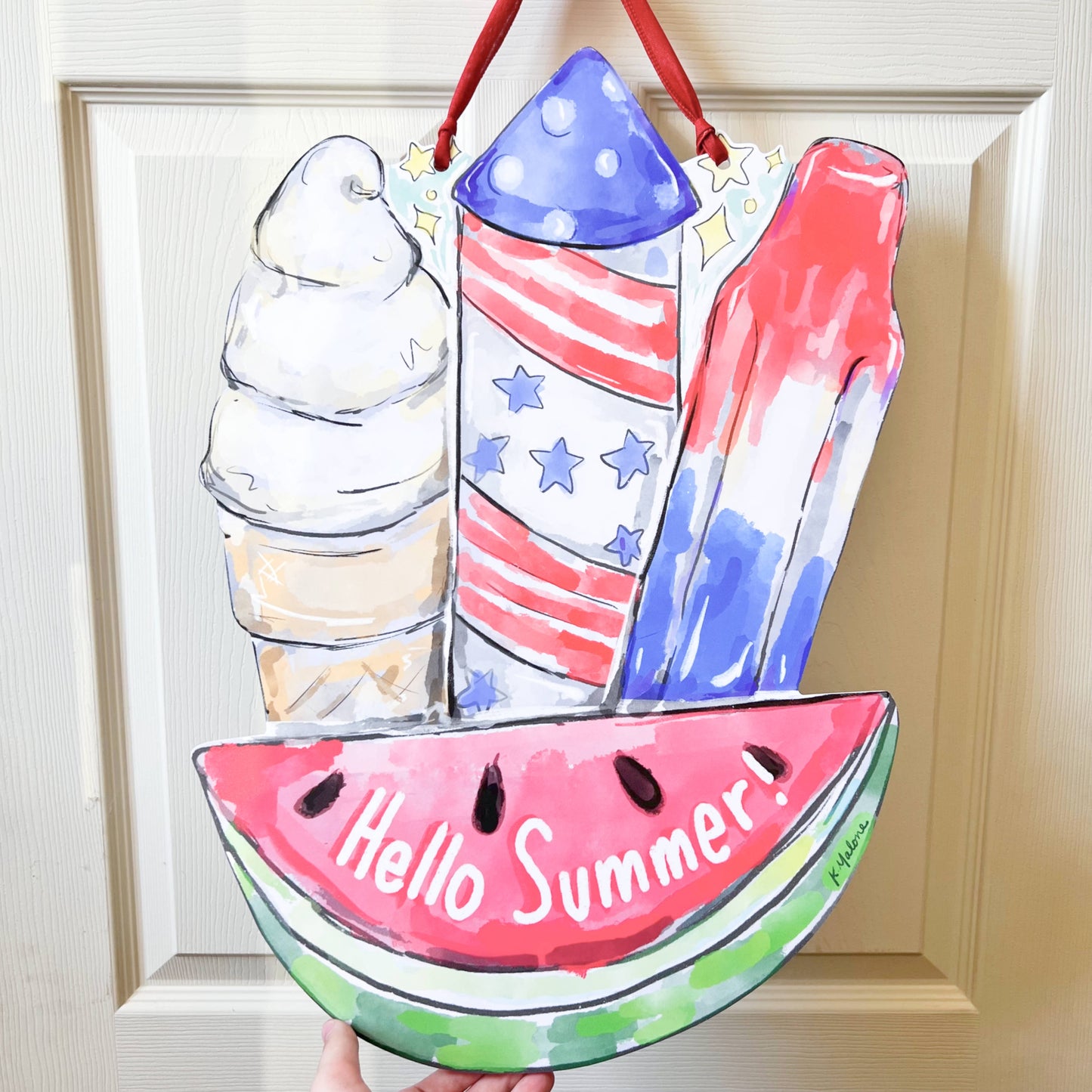Hello Summer Treats Door Hanger